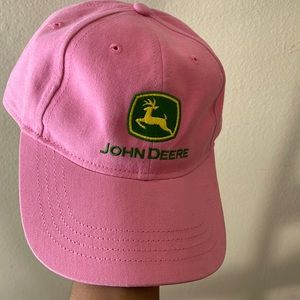 John deere juniors pink hat